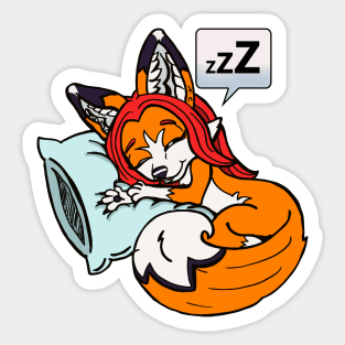 Sleepy Erika Fox Sticker